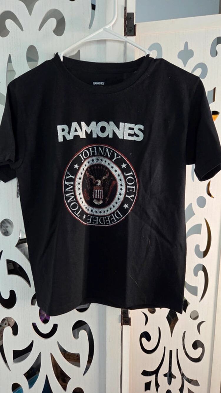 Ramones Band T-Shirt 7/8 Black Graphic Tee Joey Johnny Dee Dee Tommy NWOT